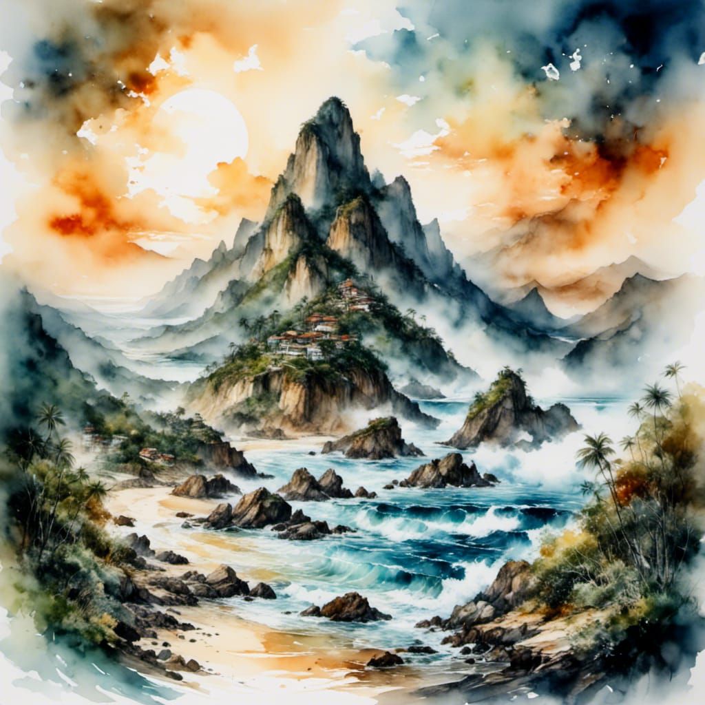 Sandokan in Hugo Pratt Comic Book Style