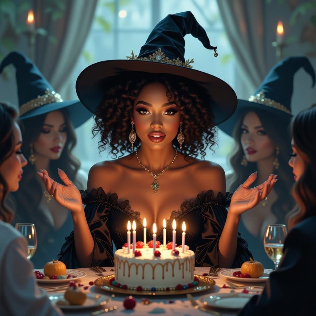 300-Year-Old Witch Surprised at Birthday Party
