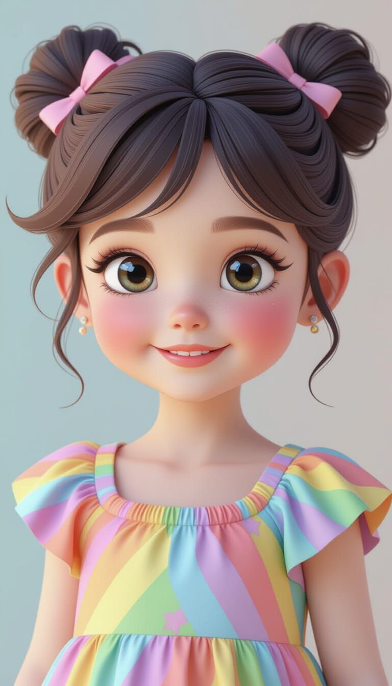 Chubby Cheeks: 3D Portrait in Low Poly Style