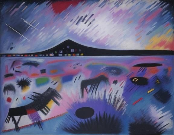 Abstract Impasto Art Inspired by Kandinsky and Basquiat