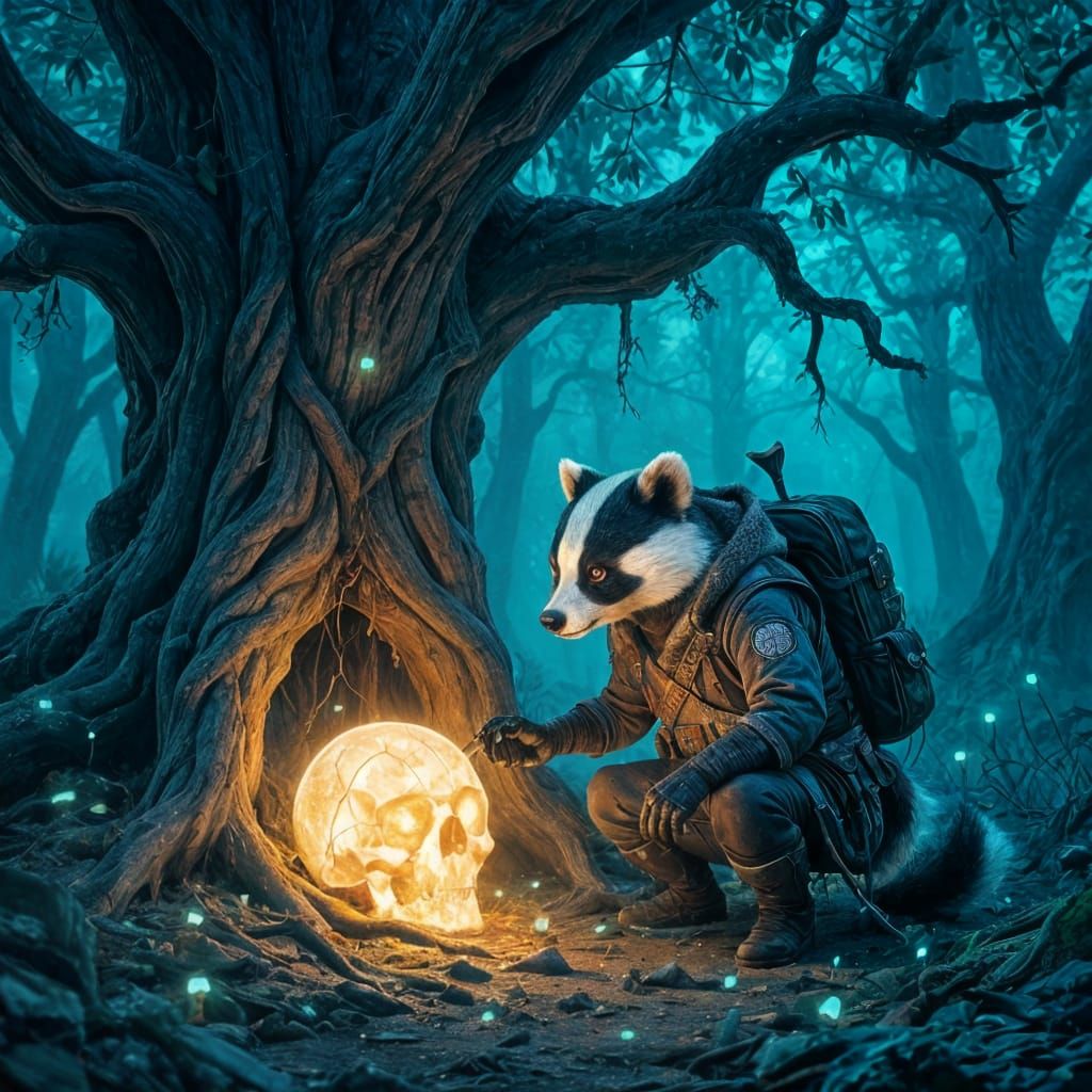 Badger Explorer Finds Glowing Crystal Skull in Ancient Fores...