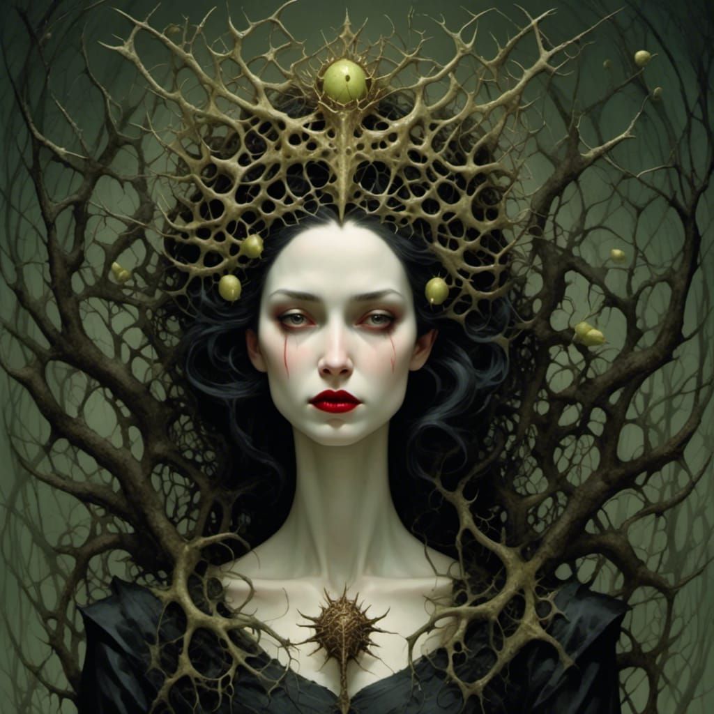Queen of Thorns: A Surreal Portrait