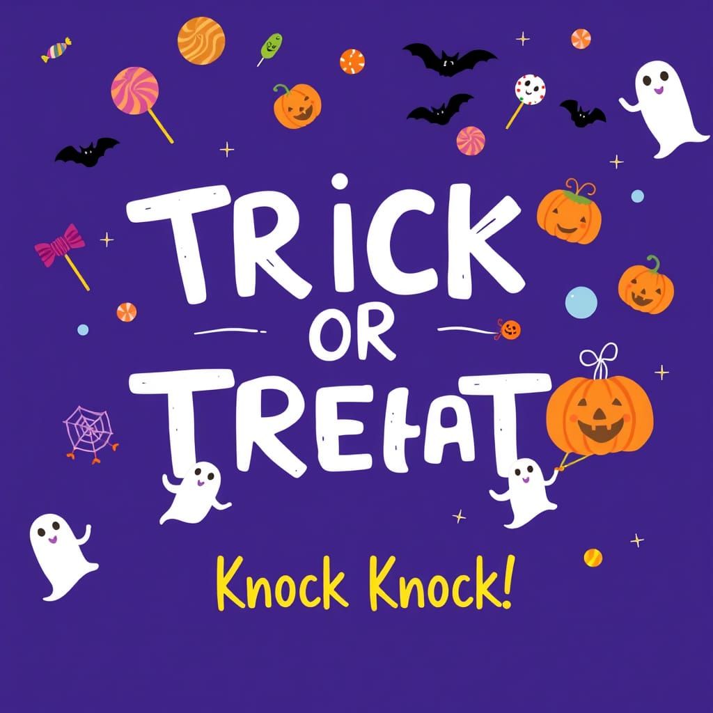 Playful Halloween 'Trick or Treat' Banner