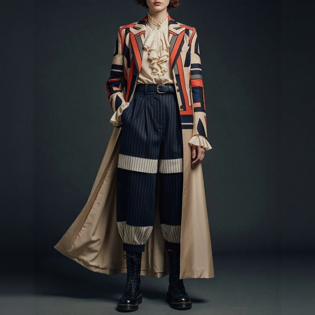 Art Deco Flapper Outfit with Geometric Blazer