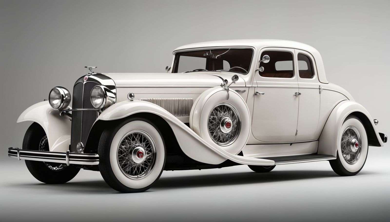 Vintage American Luxury Car in Studio Setting