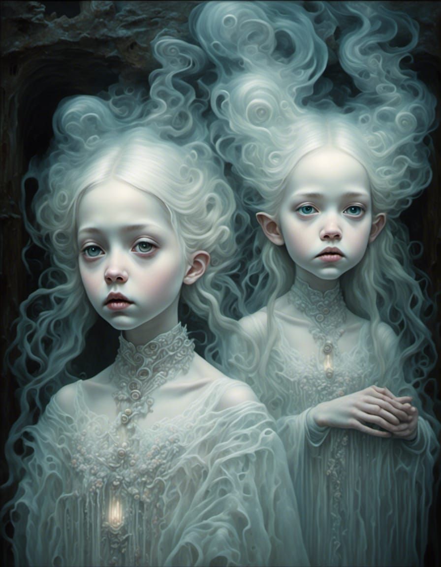 Gaunt Twins in a Dark Cavern, Pop Surrealism