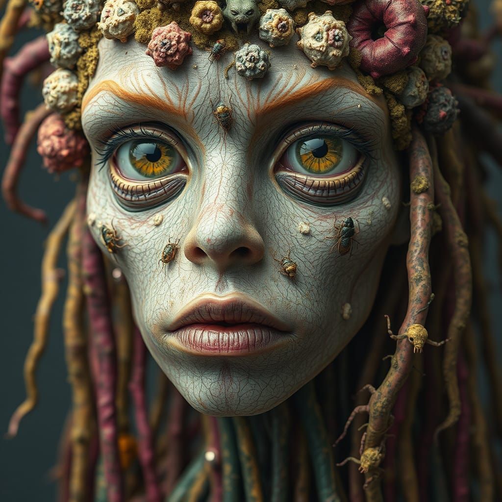 Surreal Fantasy Portrait with Fractal Textures