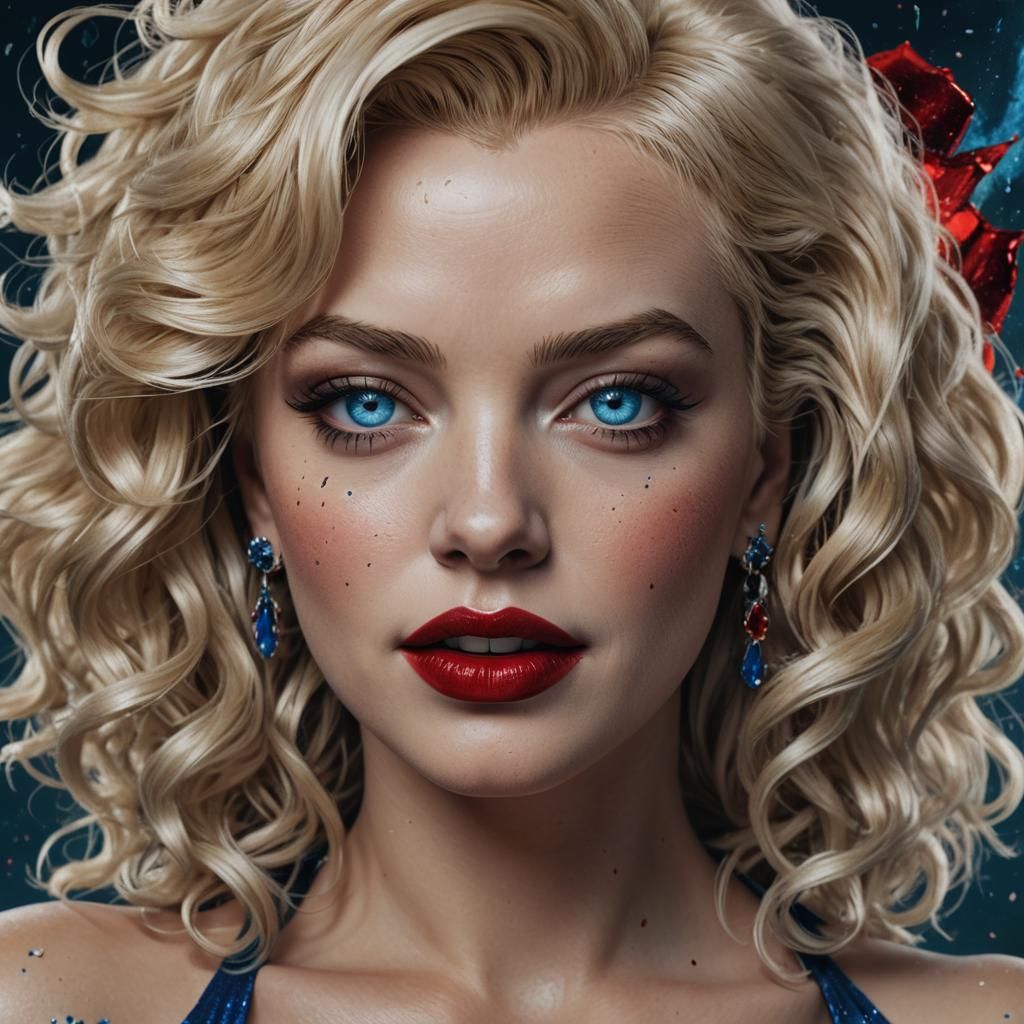 Surreal Portrait of a Wild Actress in a Fantasy World