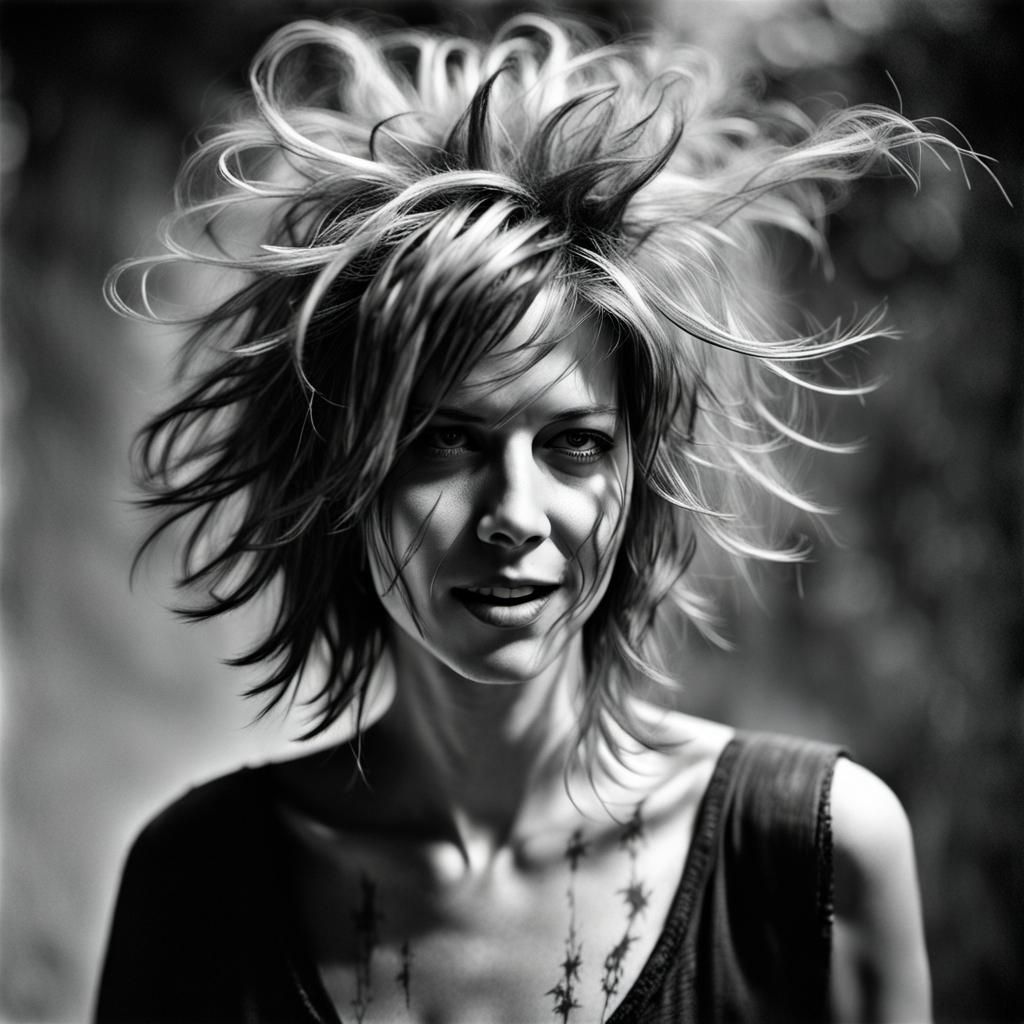 Jennifer Anniston Laughing: High Contrast Black and White Po...