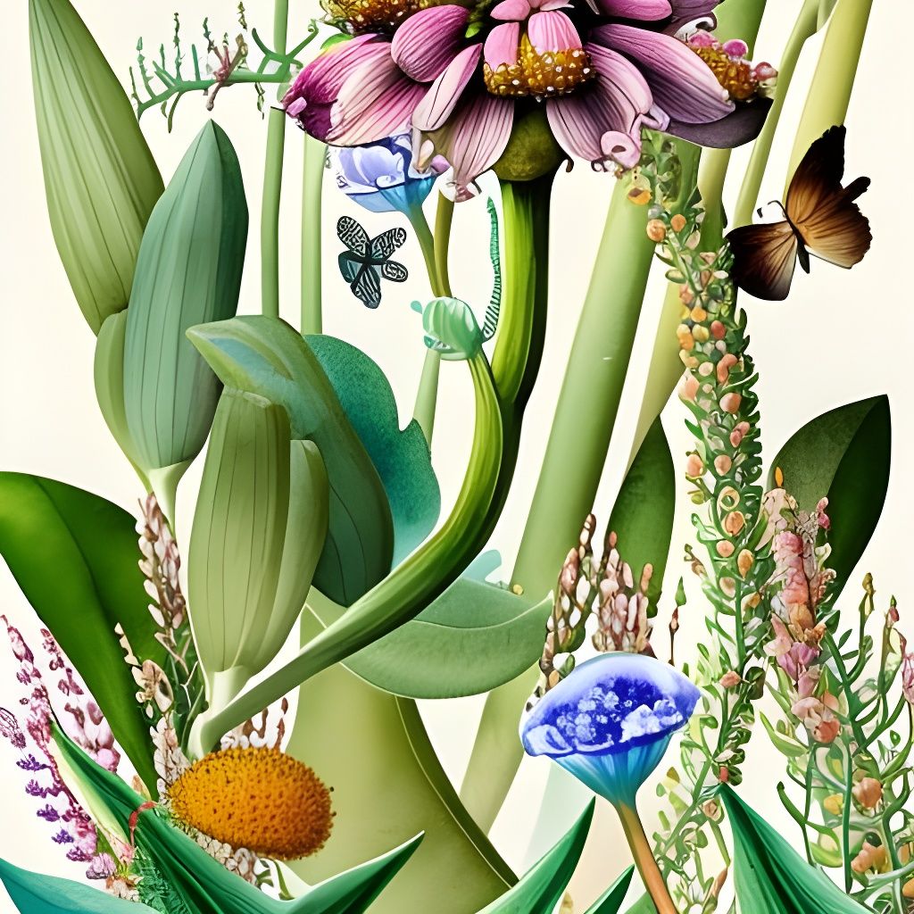 Whimsical Botanical Watercolour Illustration
