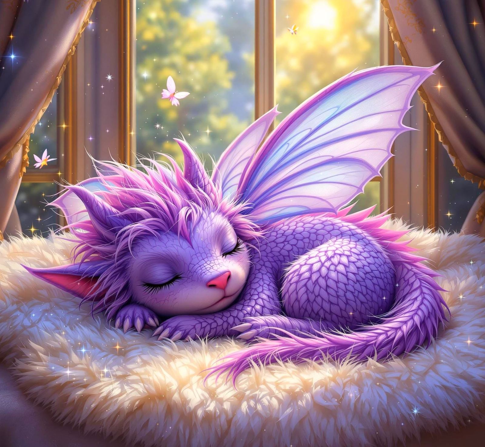 Surreal Baby Dragon Dreams in a Whimsical, Textured Style