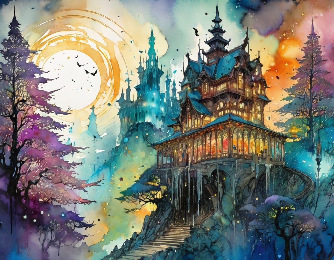 Spooky Christmas Ghosts Around Tree