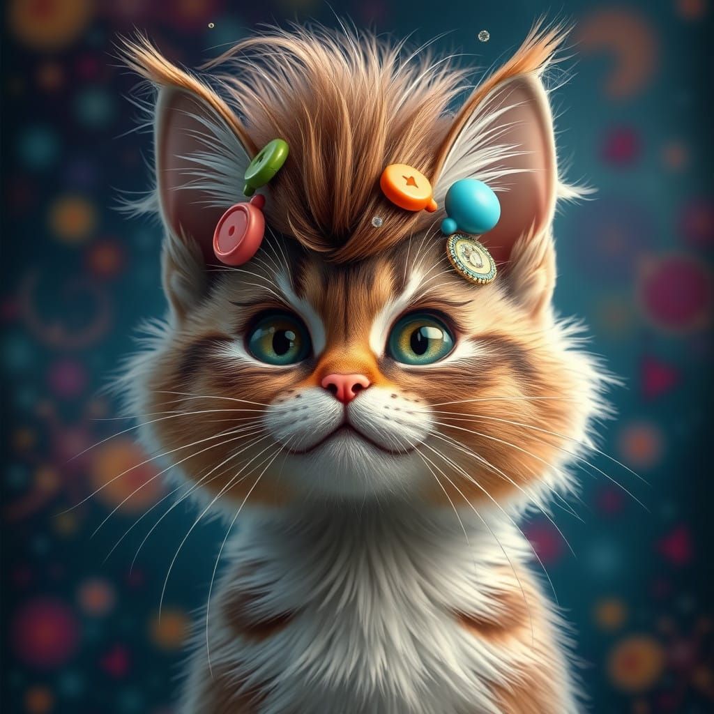 Feline Goddess with Retro Glamour