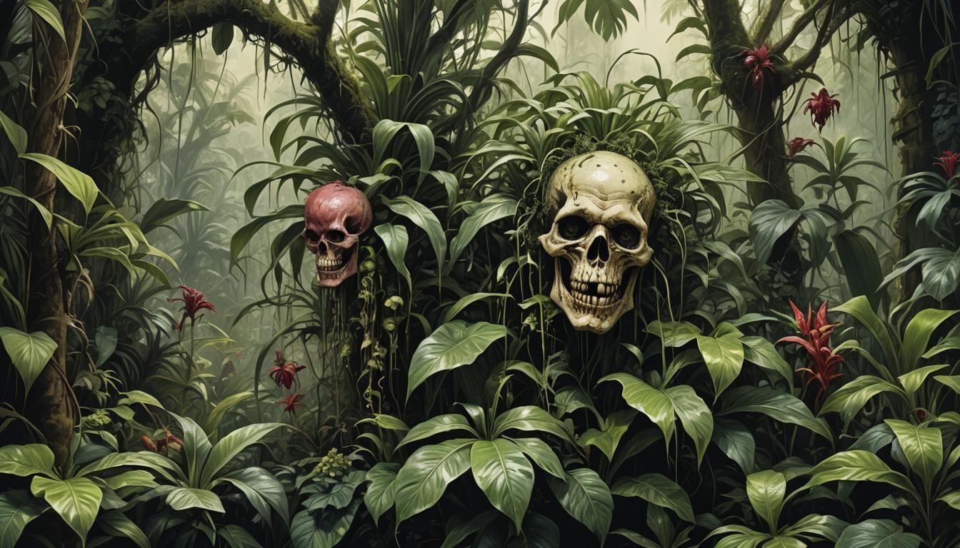 Sinister Gothic Tropical Poison Garden of Horror