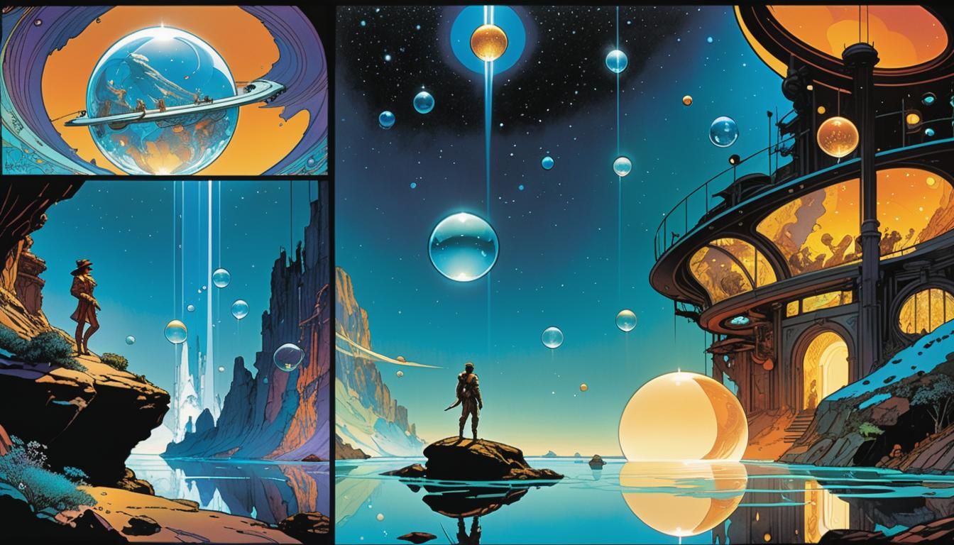 Cosmic Comic Art: Nanopunk Homes in Space