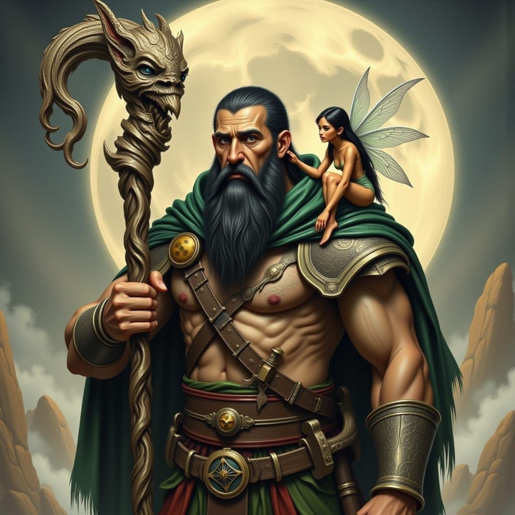 Mystical Encounter in a Whimsical Realm