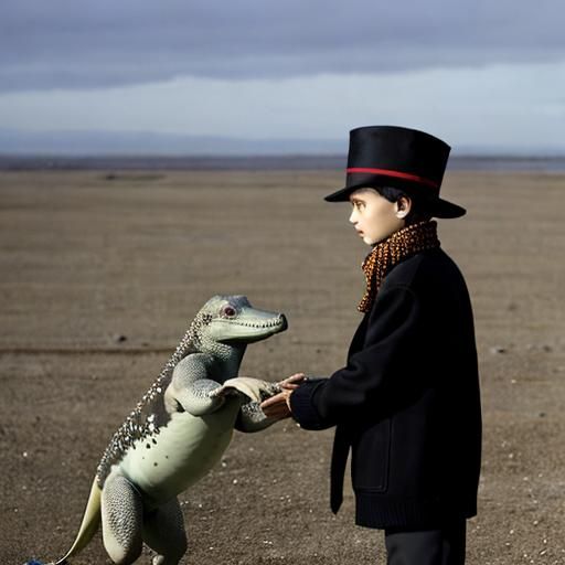 Detailed Crocodile Portrait