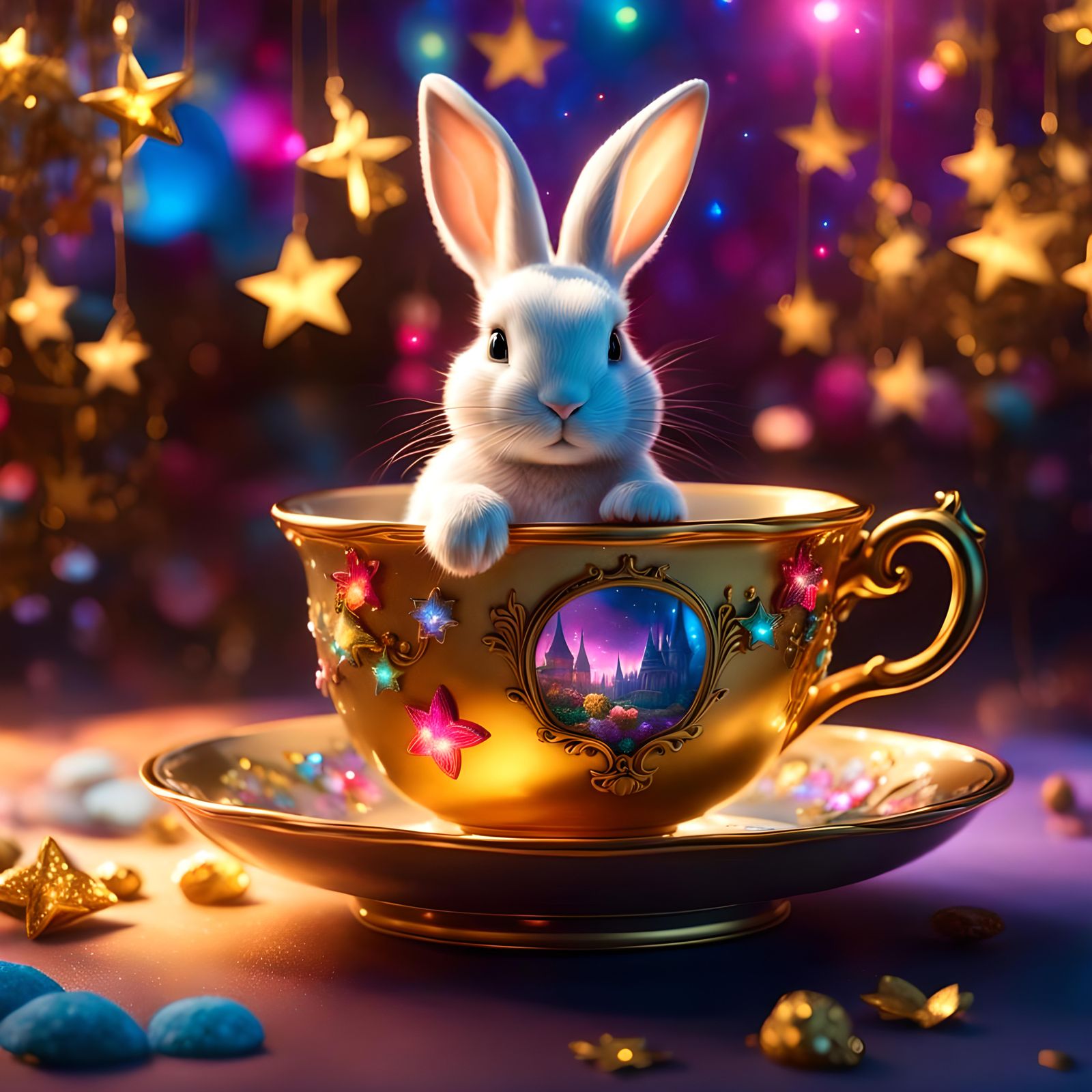 Alice in wonderland theme tea cup