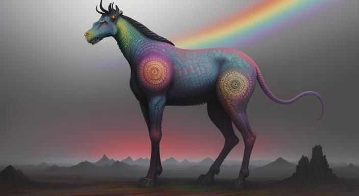 Surreal Hellscapes in Watercolor Style