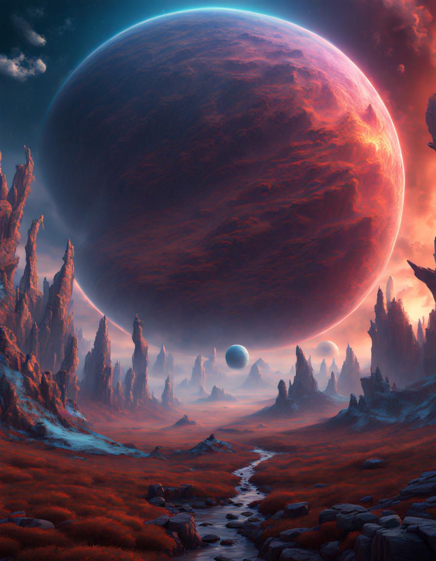 Mercur Planet as Detailed Matte Painting