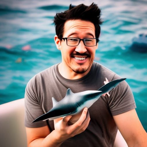 Markiplier on a Shark: Professional Photography