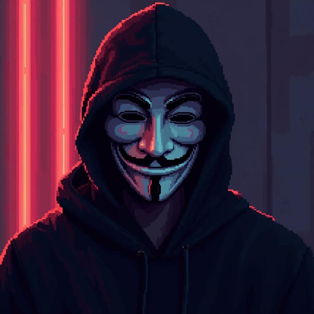 Anonymous Ray as Pixel Art