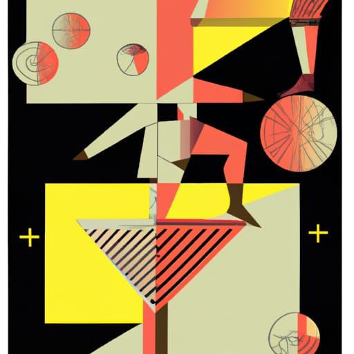 Football in Geometric Pop Art Screen Print