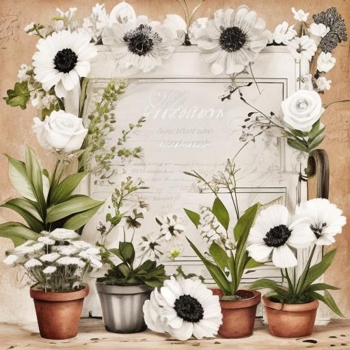 Abstract Black and White Composition