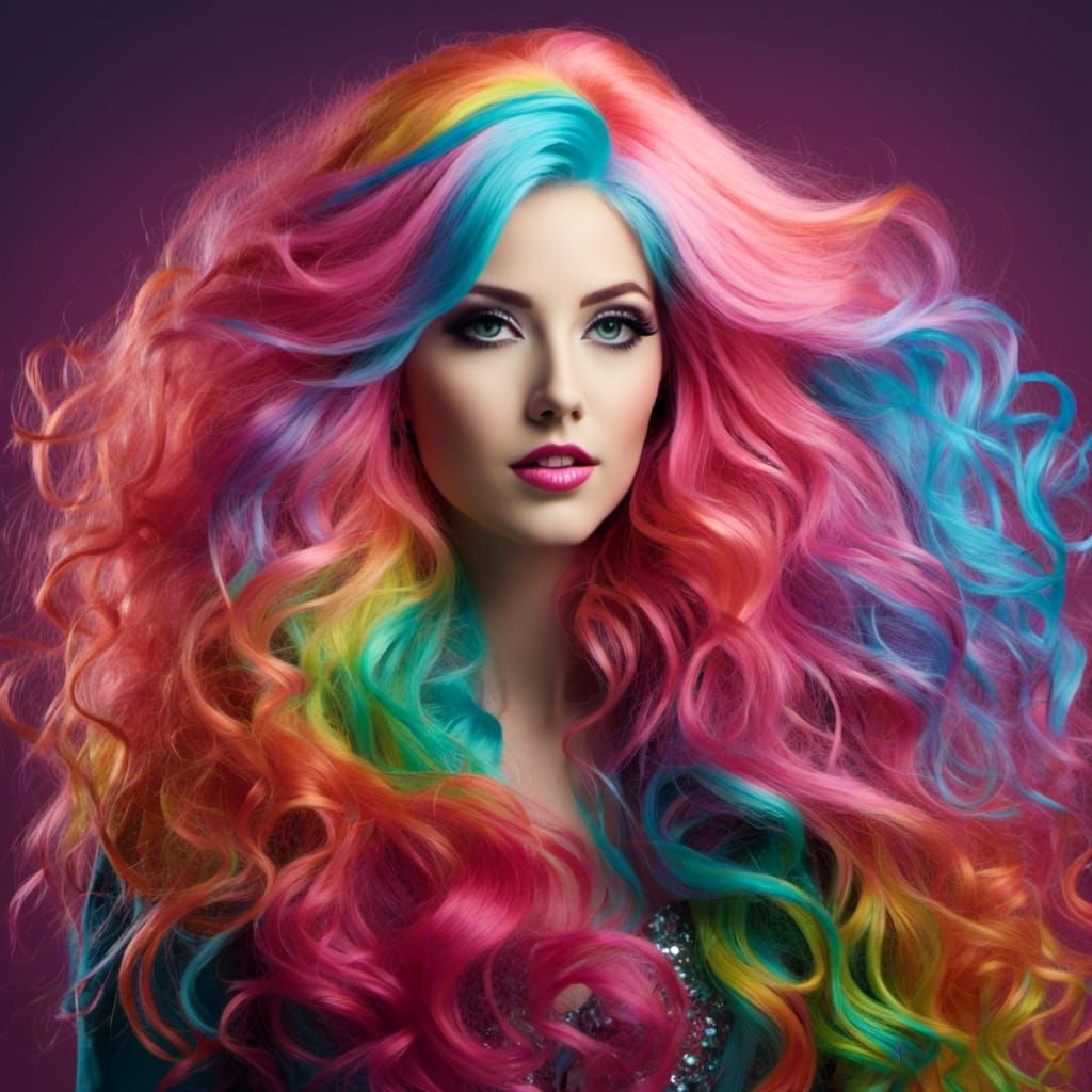 Colorful Goddess in Whimsical Candyland Style