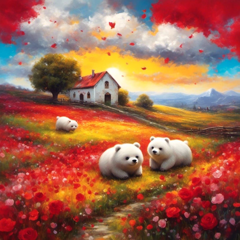 Cute Cartoon Bear Portrait