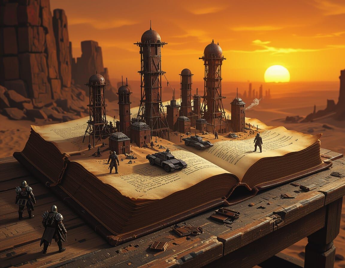 Post-Apocalyptic City Erupts From Ancient Book