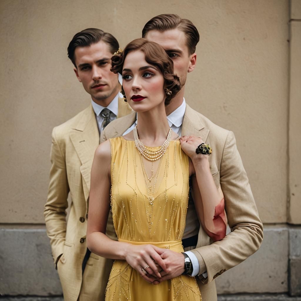 Roaring 20s Couple Portrait, Professional Photography