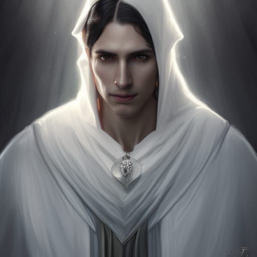 Ethereal Elven King Portrait in Hyperdetailed Style