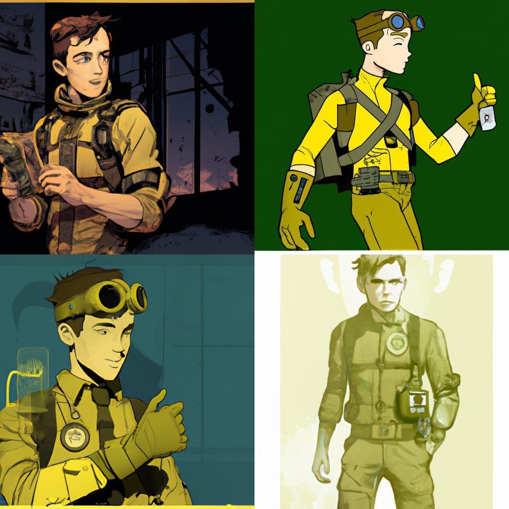 Fallout Pip-Boy in Comic Book Art Style