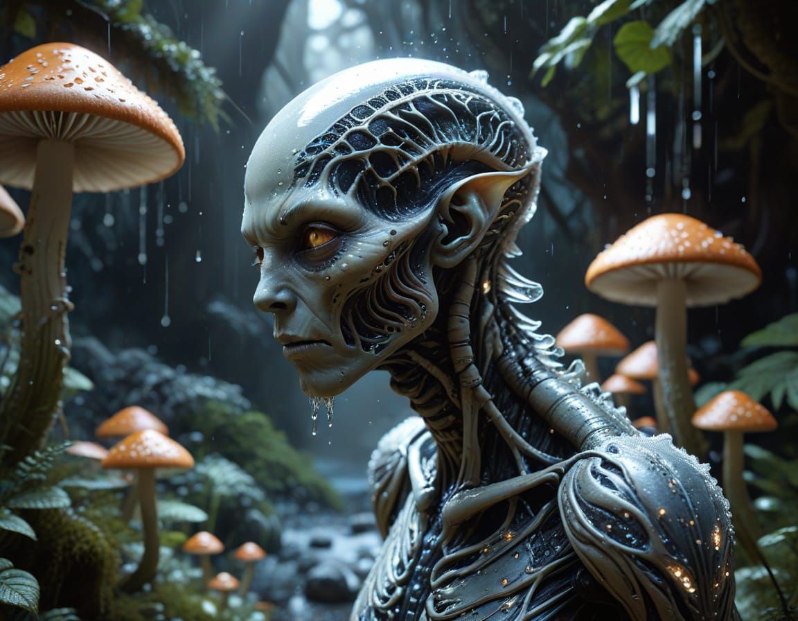 Alien Encounters Surrealism in Icy Realms