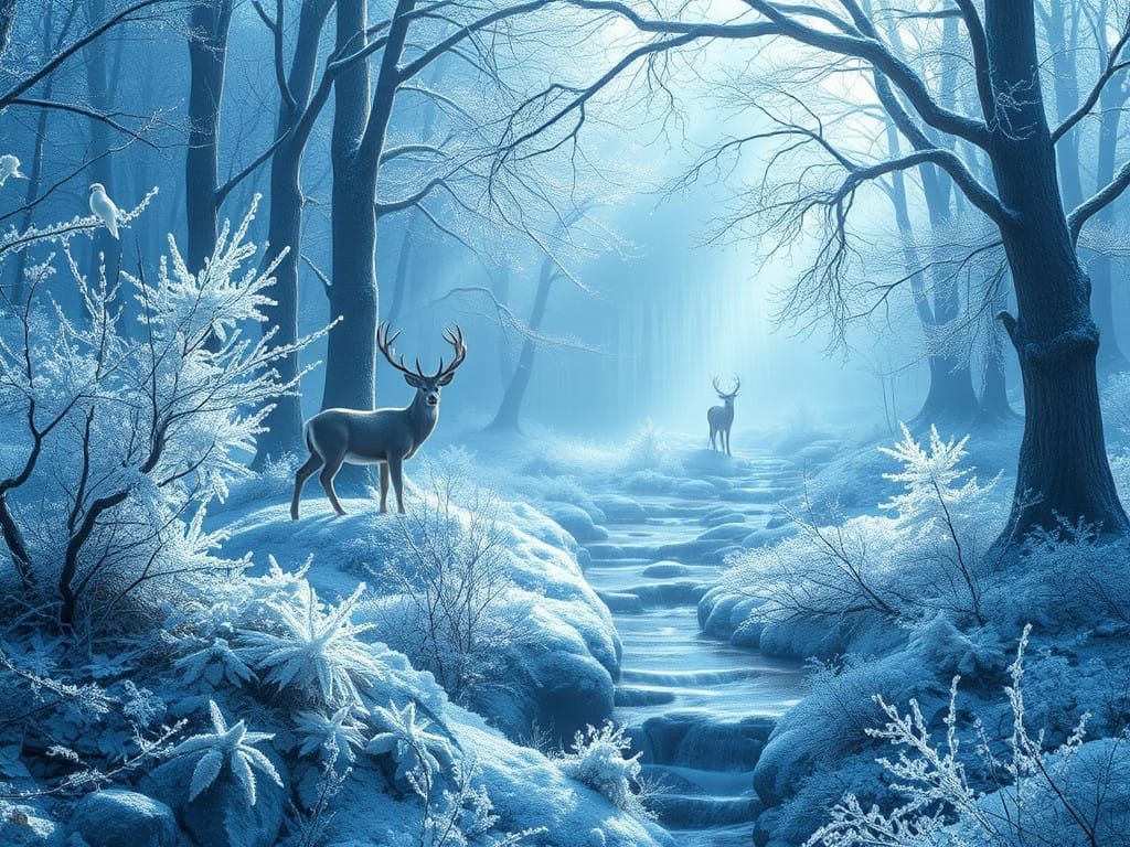 A magical winter forest
