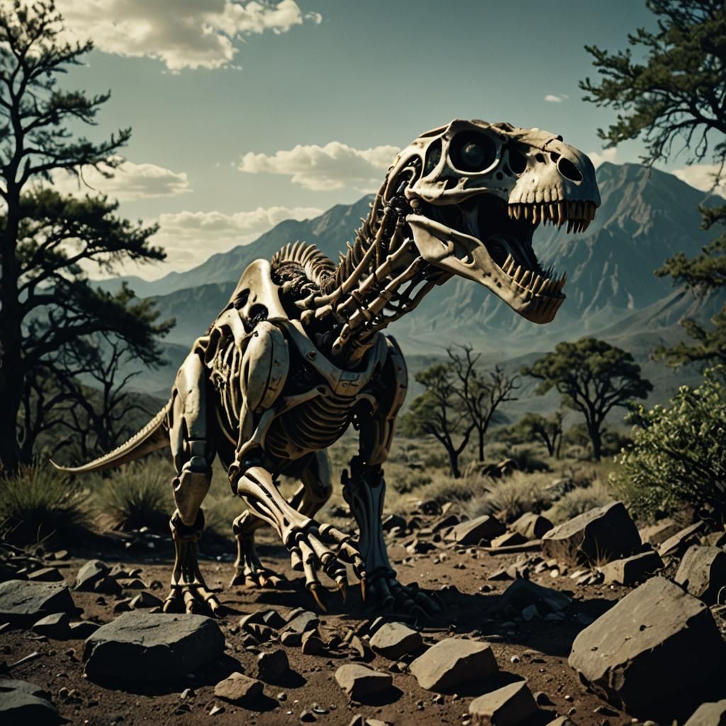 Metal Album Cover Featuring Bone and Metal