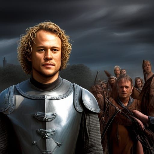 Armored Knight on Horseback Digital Painting