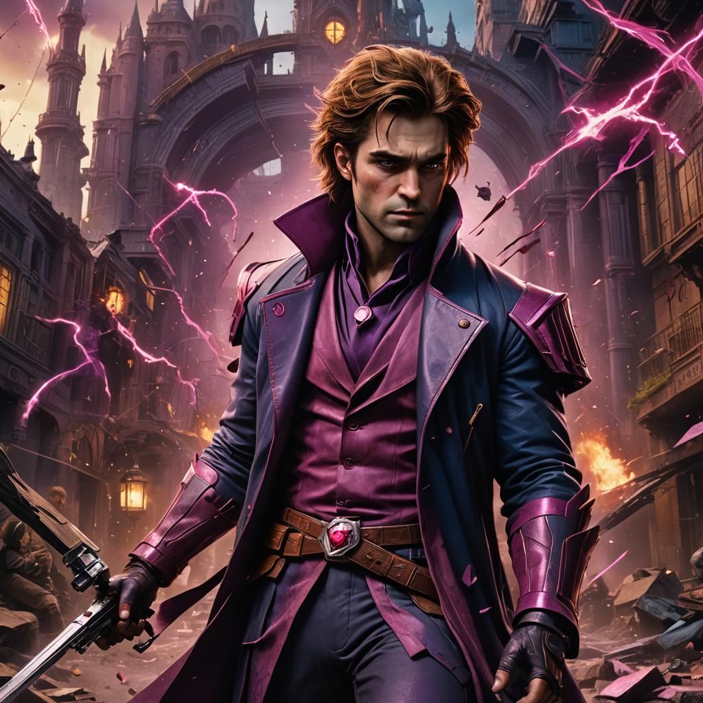 Gambit X-Men Detailed Matte Painting