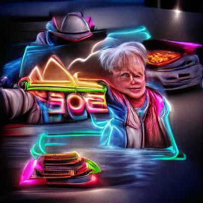 DeLorean Time Machine at 88 MPH in Space