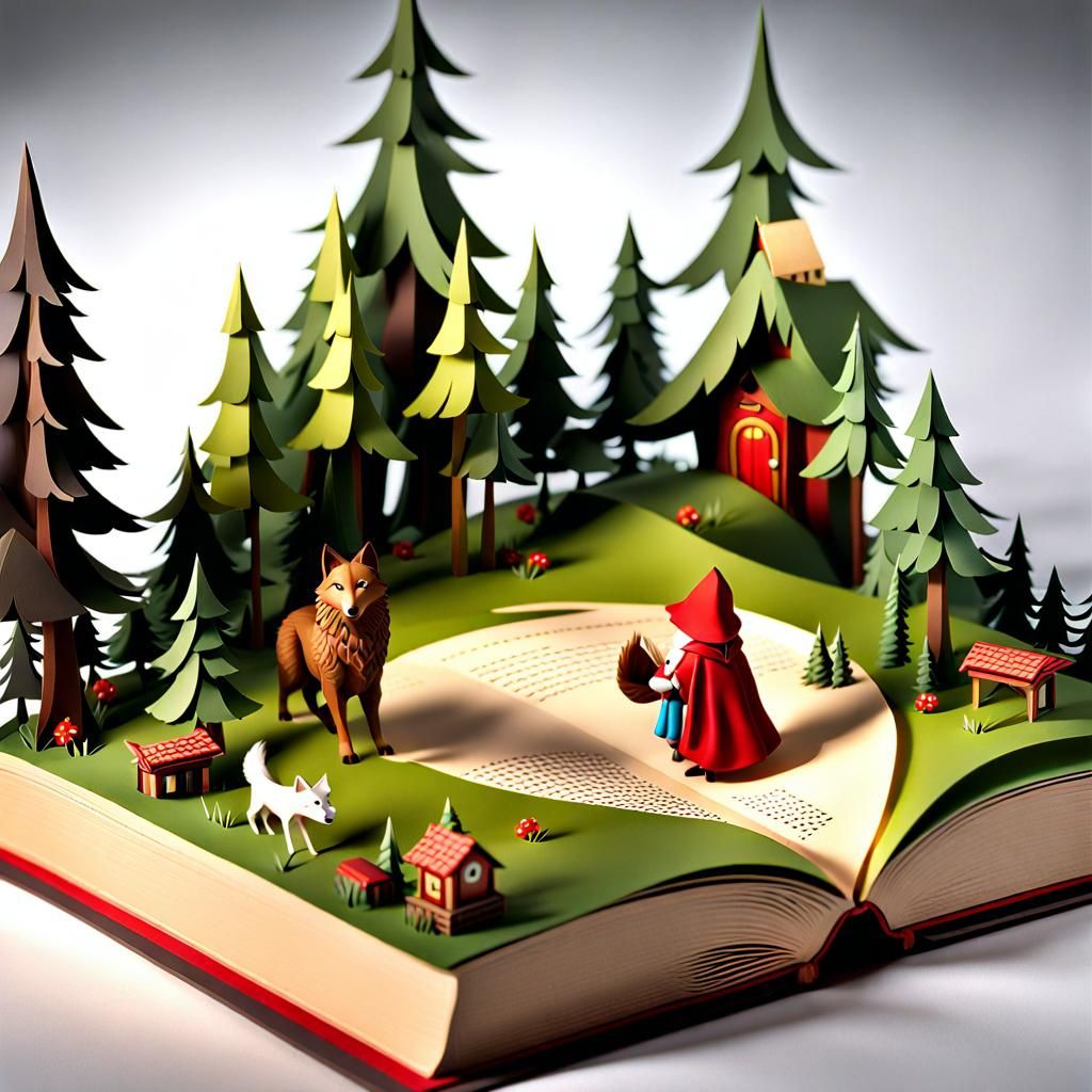 Little Red Riding Hood: 3D Pop-Up Book in Fantasy Art