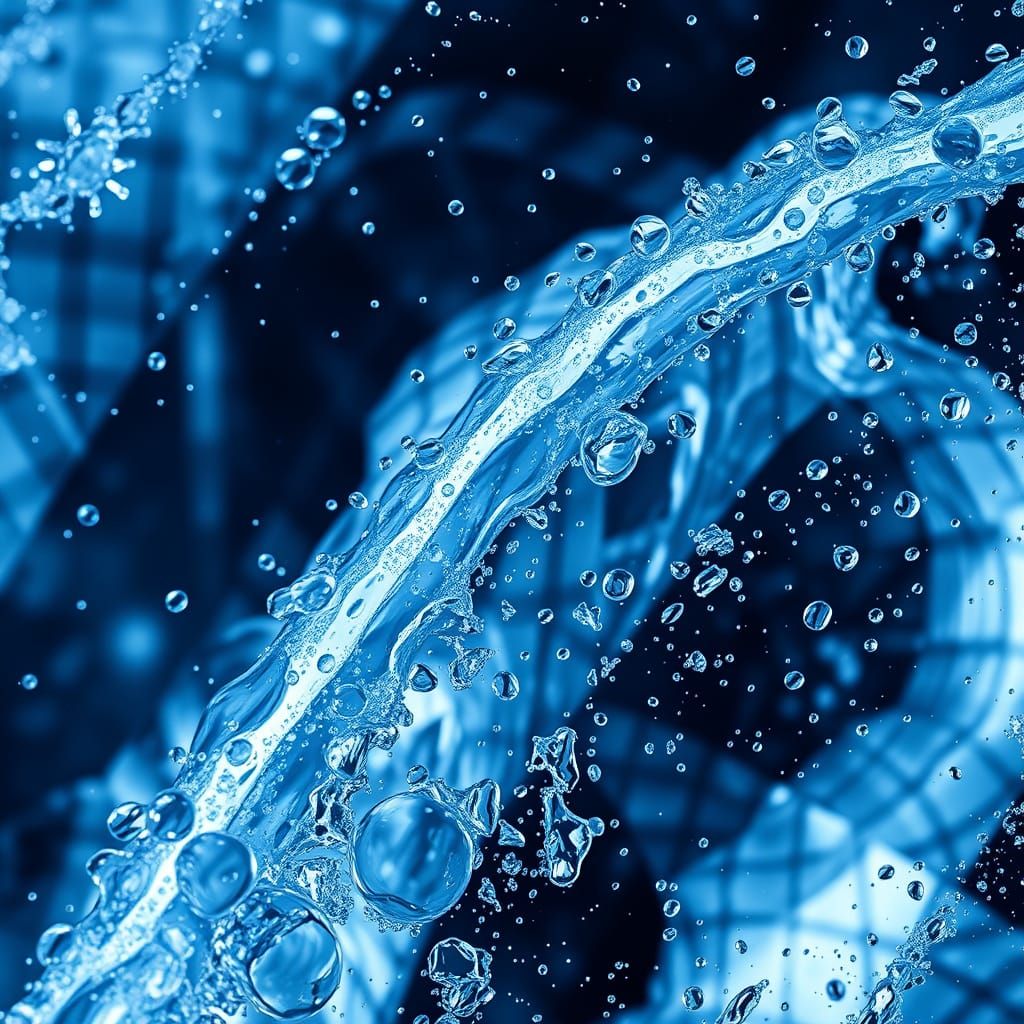 Gingham Print Reimagined in Delicate Water Droplets