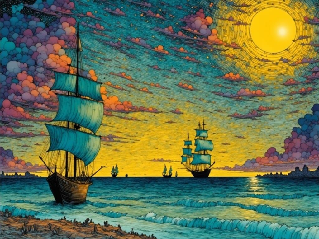 A Haunting Landscape in a Distressed Style