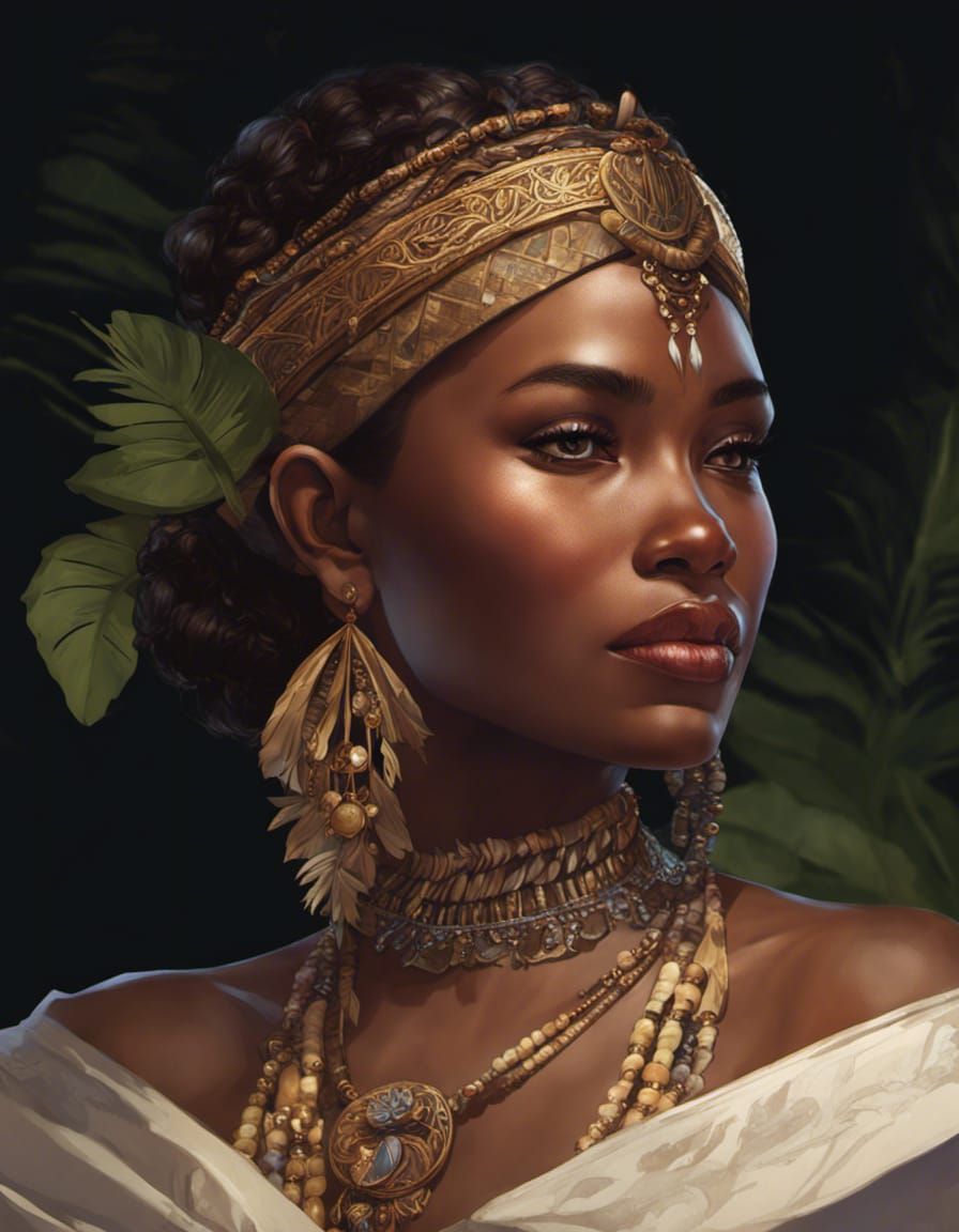 Solomon Islands Bride in Traditional Attire