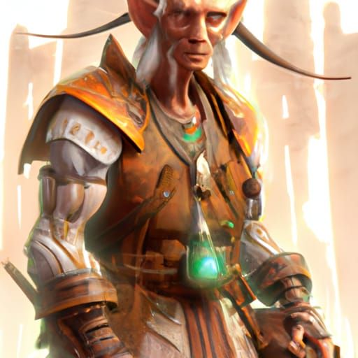 Desert Druid: Fantasy Character in Warm Colors