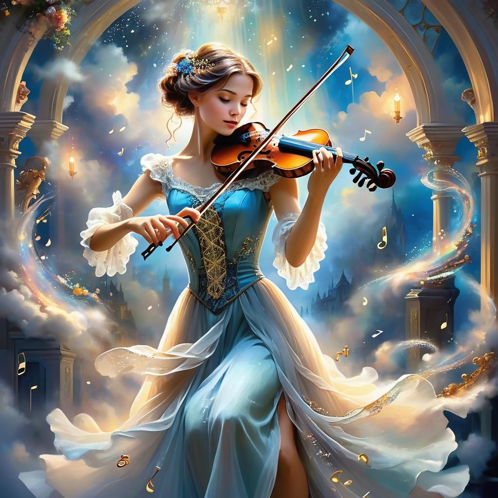 Enchanted Violin Portal: A Fantasy Masterpiece