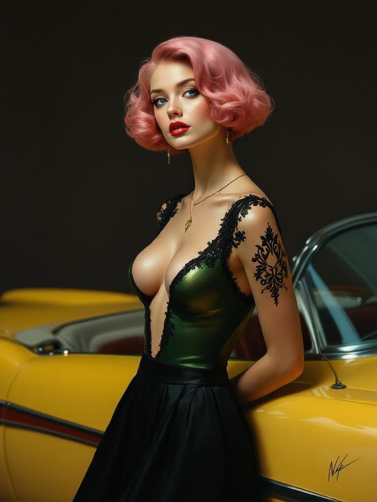 Timeless Allegorical Portrait in Oil Painting Style