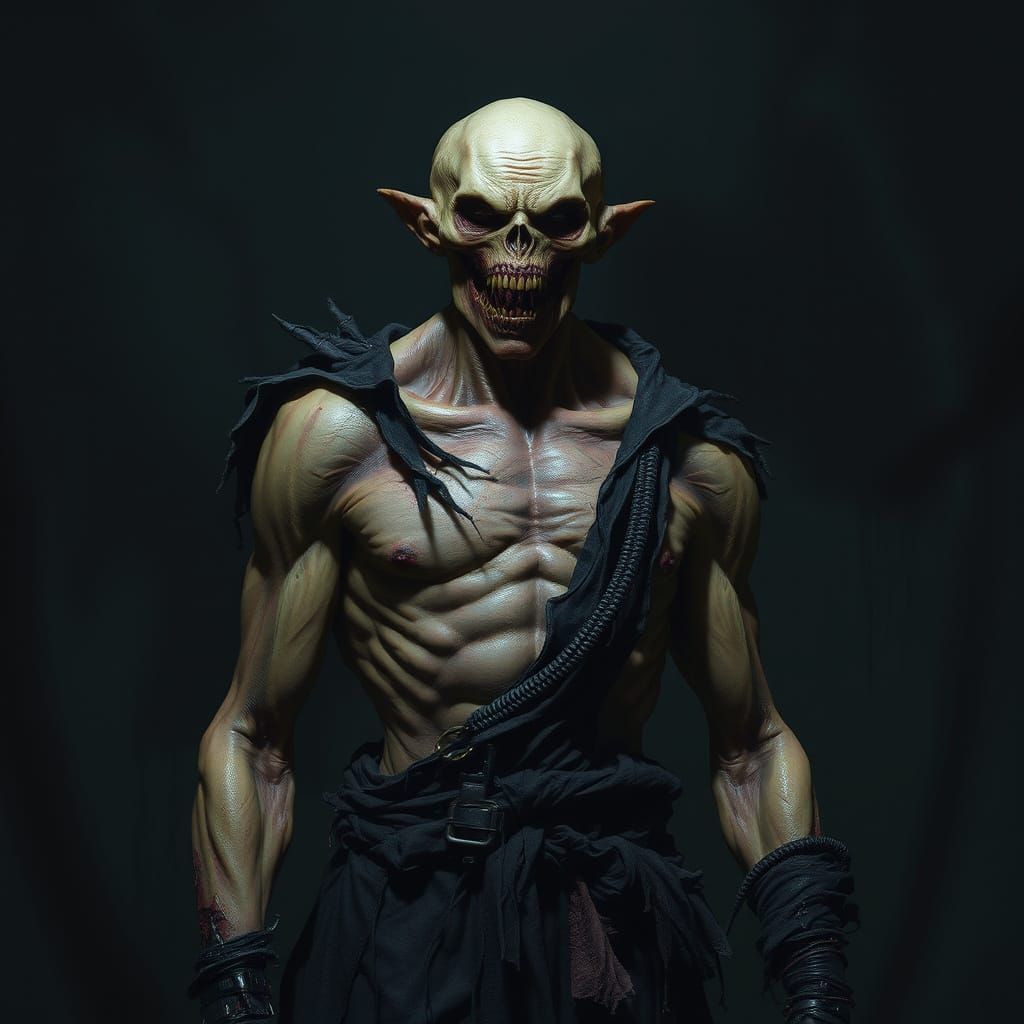 Skinless Monster in Dark Fantasy Style