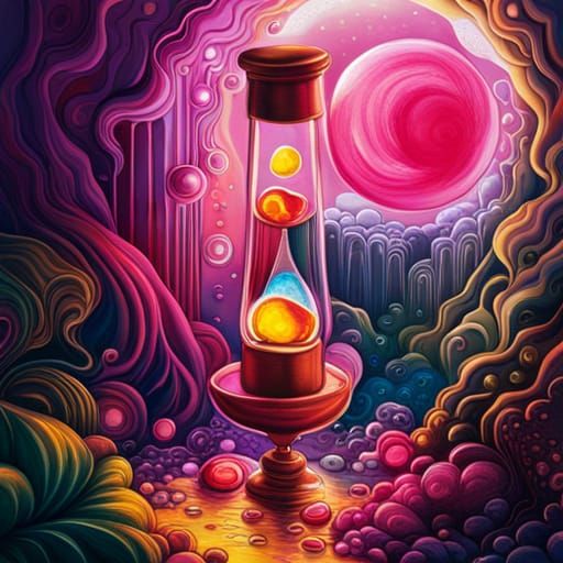 Psychedelic Lava Lamp in 1970s Concept Art