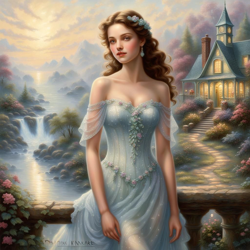 Ethereal Fantasy Portrait of Slender Woman